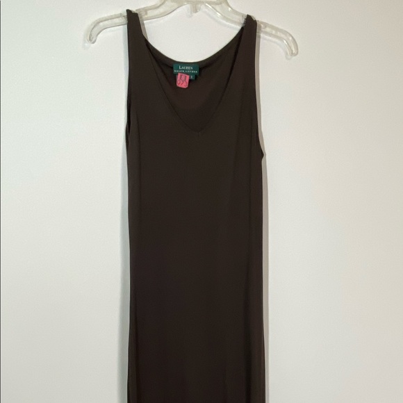 Lauren Ralph Lauren Brown Maxi Dress Sleeveless